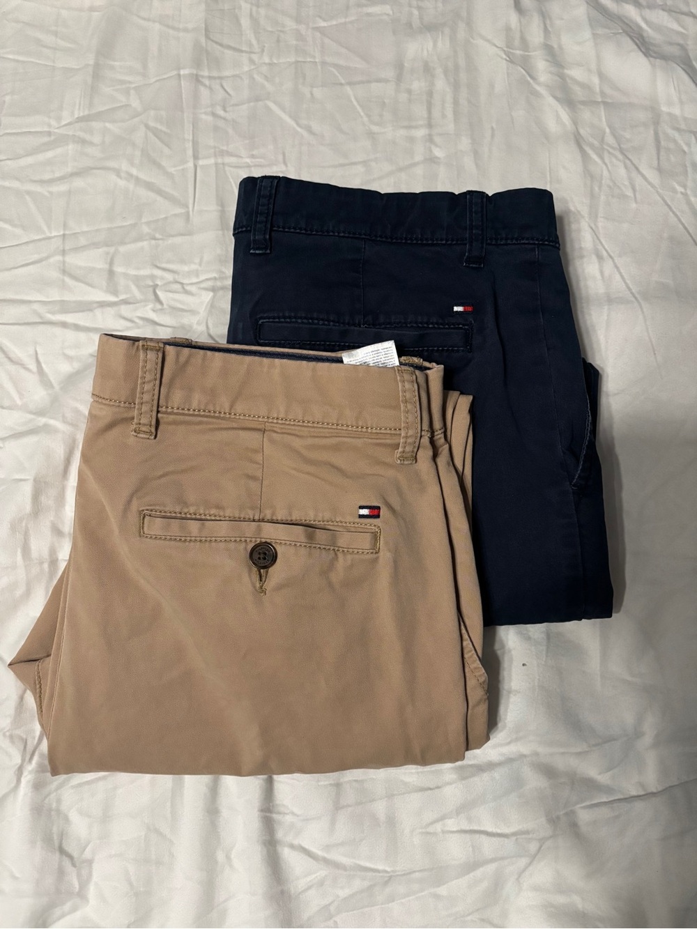 Tommy Hilfiger Slim Fit Chino Pants - Khaki & Navy